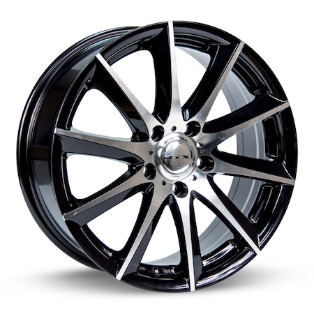 Rtx Alloy Wheel, Dynamo 15x6.5 4x100 ET38 CB73.1 Black Machined 081338